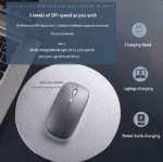 Wireless Mouse 2.4G Bluetooth 5.2 Silent Rechargeable Slim LED